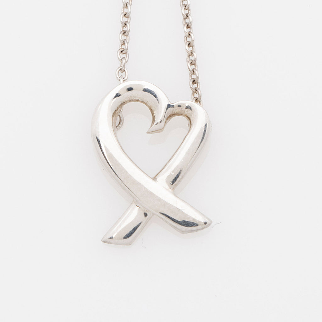 Tiffany & Co. Paloma Picasso Sterling Silver Loving Heart Necklace