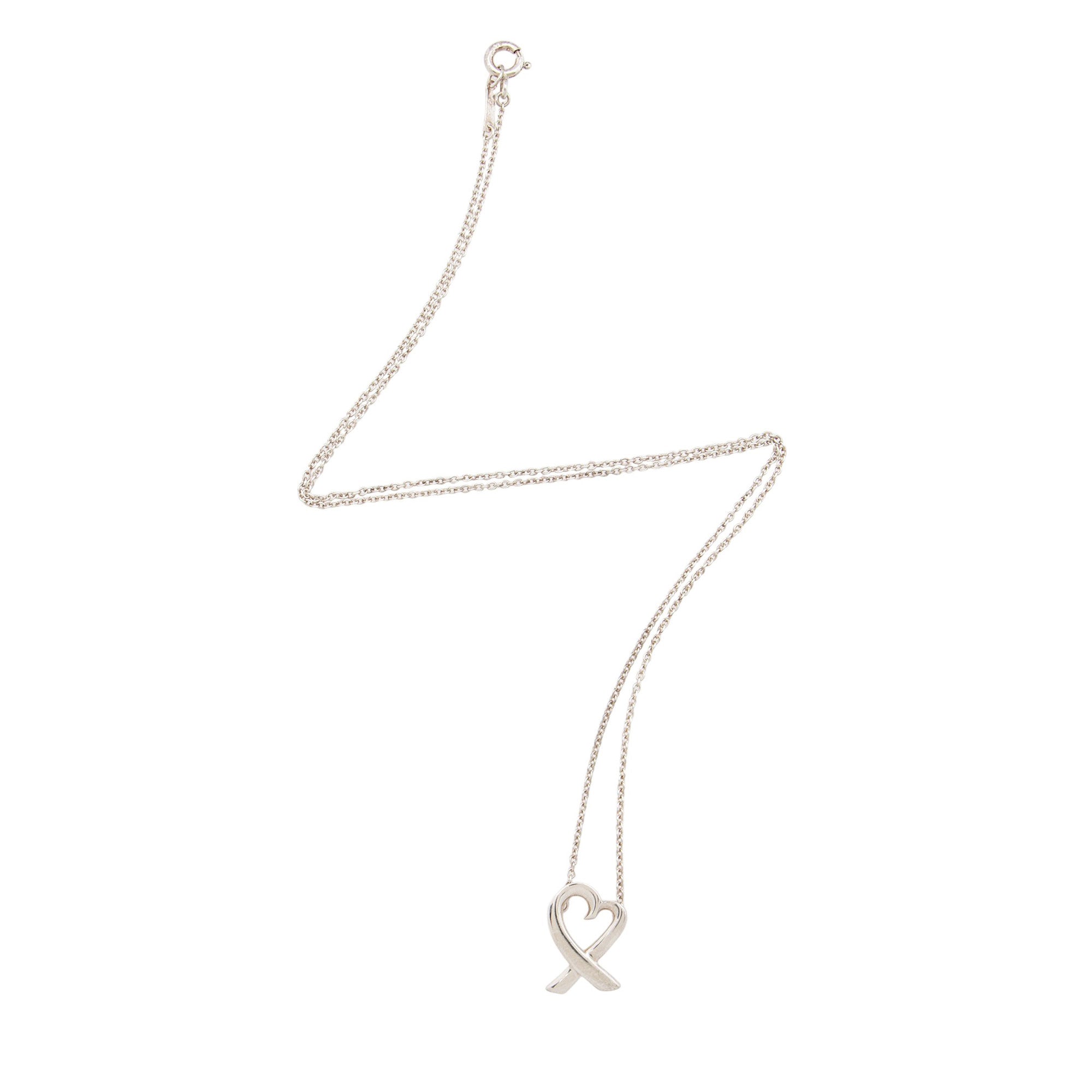 Tiffany & Co. Paloma Picasso Sterling Silver Loving Heart Necklace