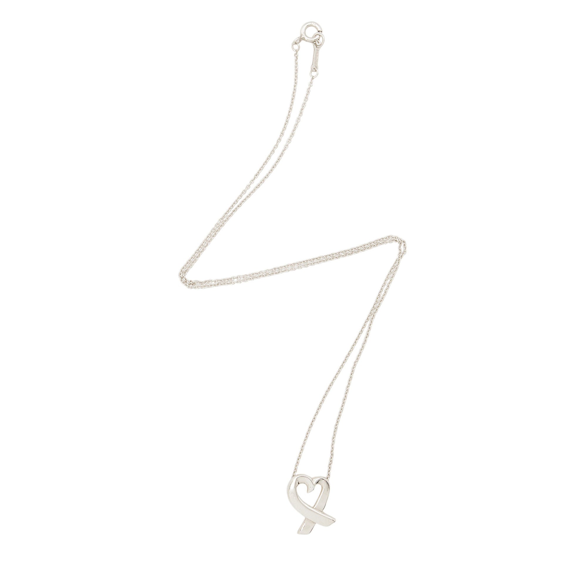 Tiffany & Co. Paloma Picasso Sterling Silver Loving Heart Necklace