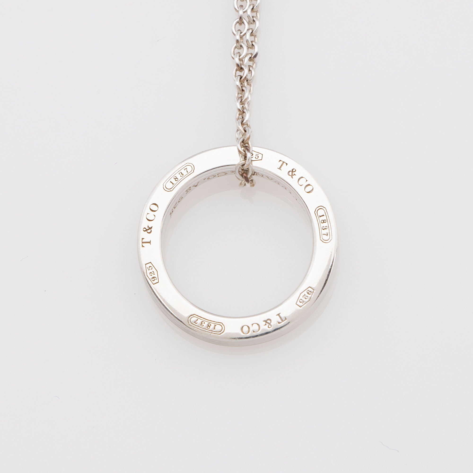 Tiffany & Co. Sterling Silver 1837 Circle Necklace