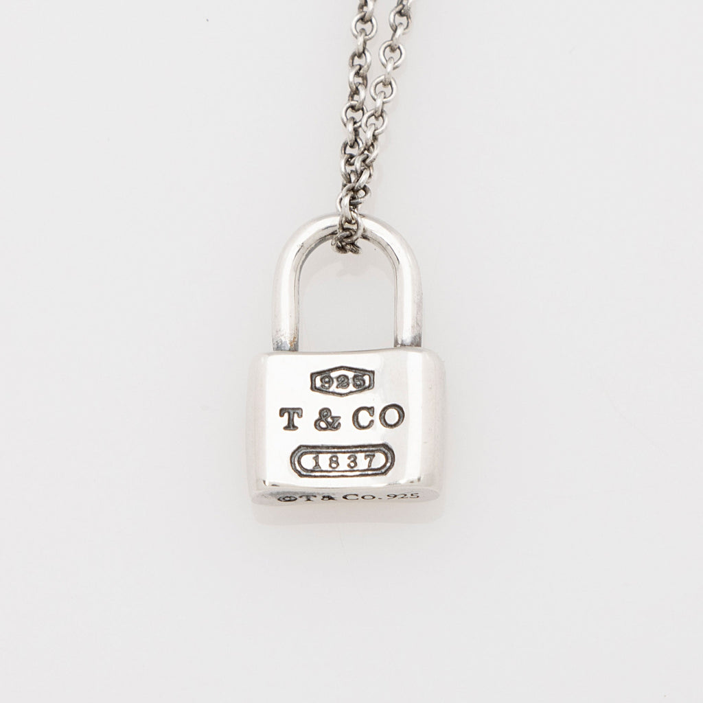 Tiffany & Co. Sterling Silver 1837 Padlock Small Necklace