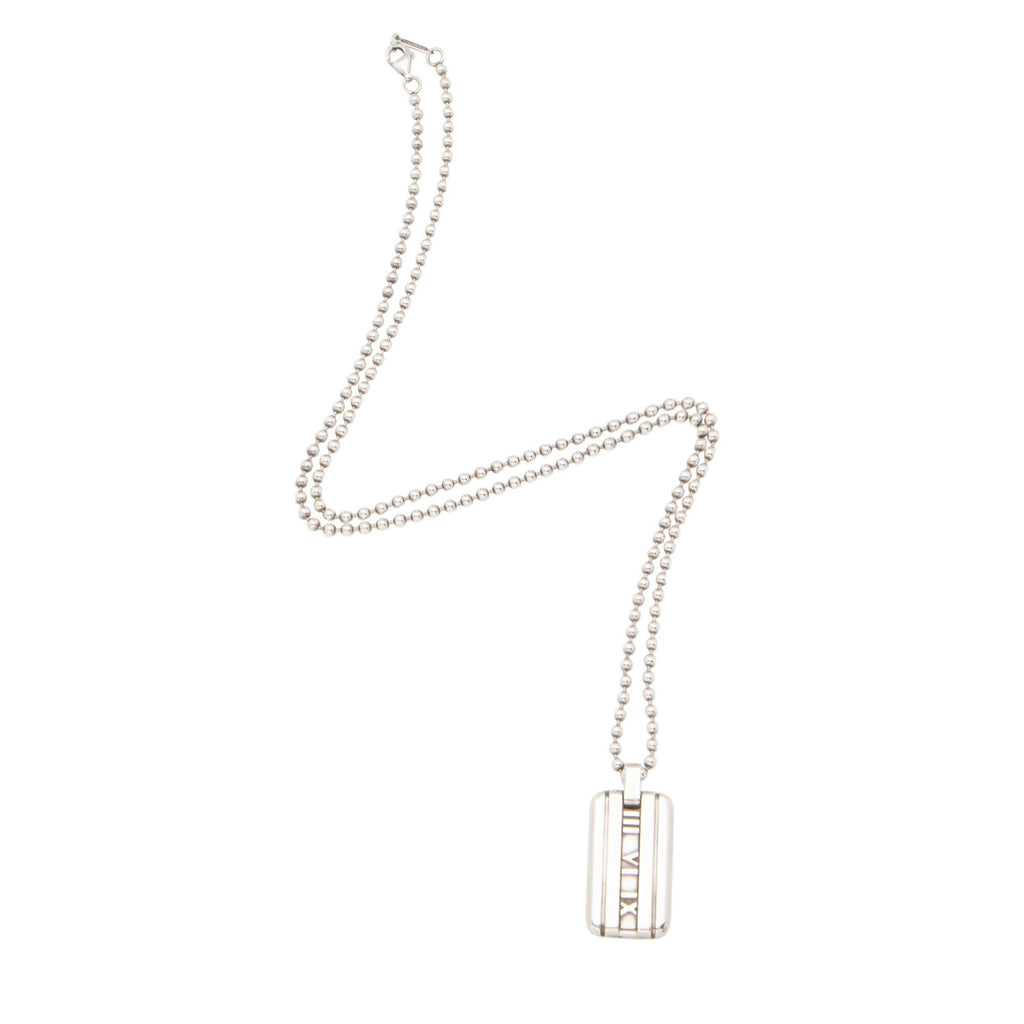 Tiffany & Co. Sterling Silver Atlas I.D. Tag Necklace