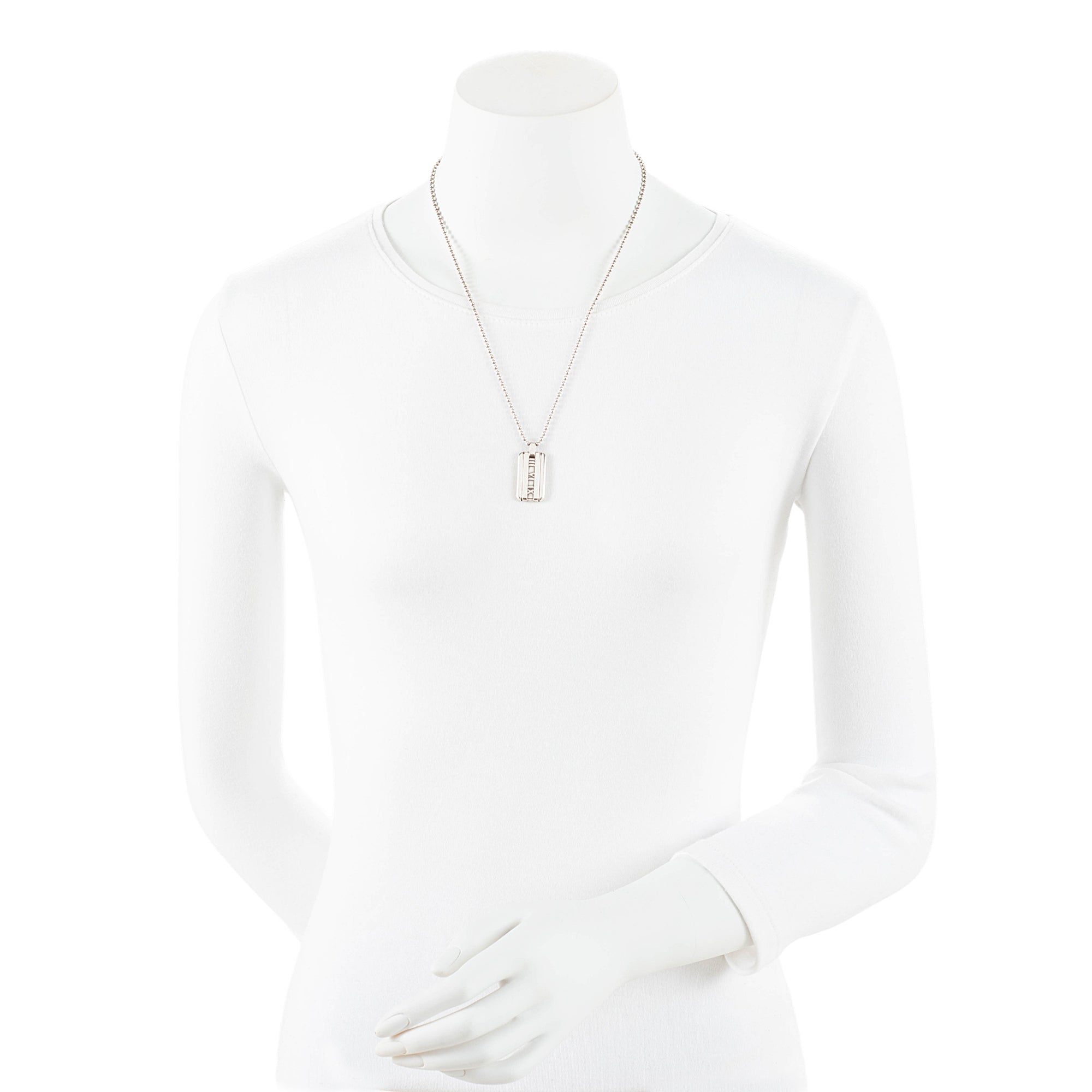 Tiffany & Co. Sterling Silver Atlas I.D. Tag Necklace