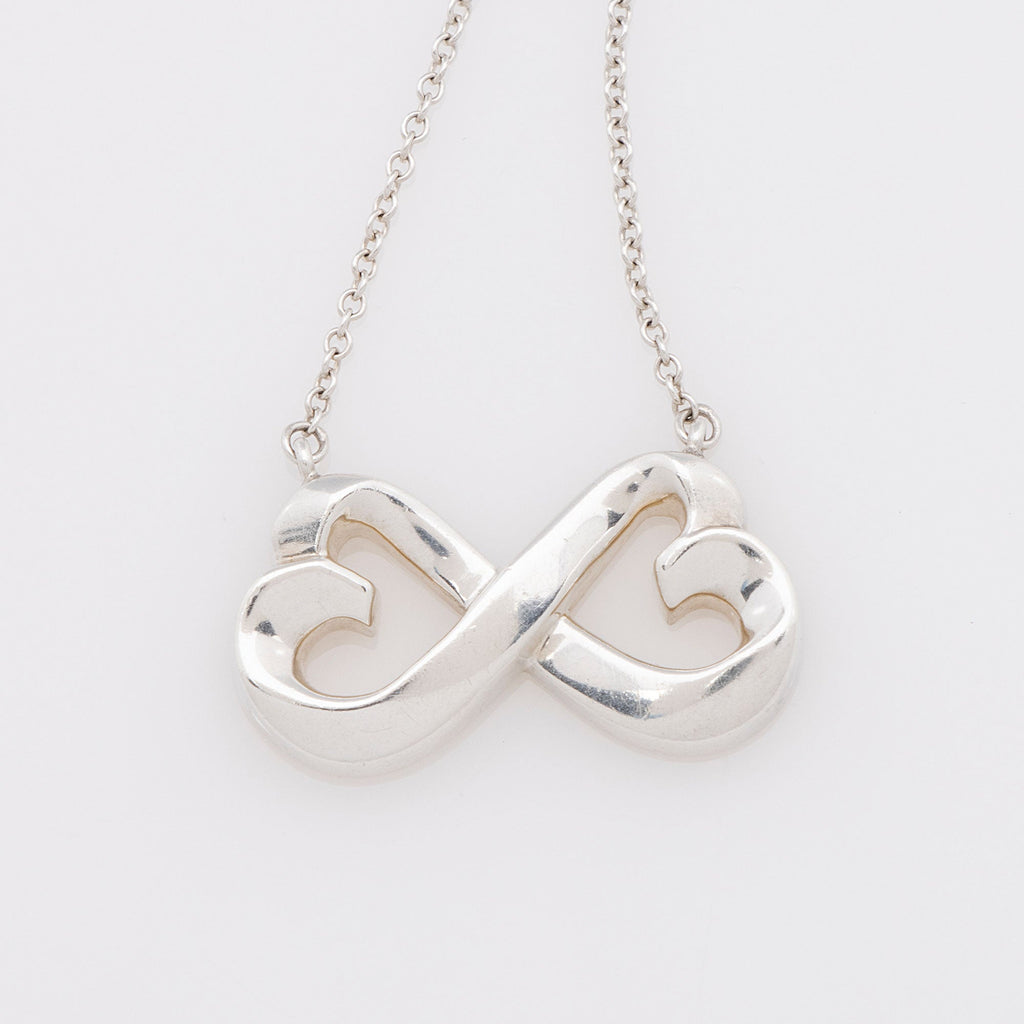Tiffany & Co. Sterling Silver Double Loving Heart Necklace