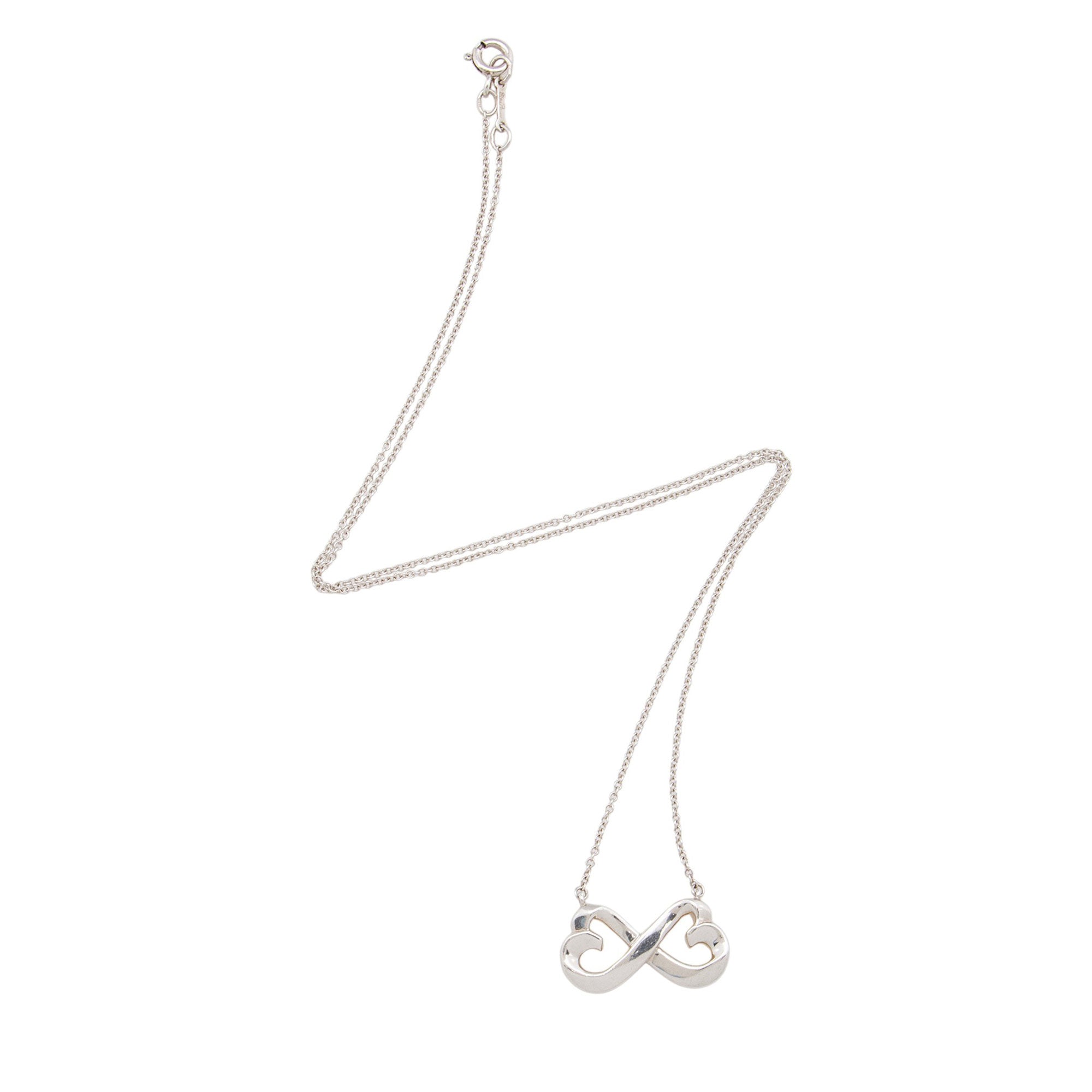 Tiffany & Co. Sterling Silver Double Loving Heart Necklace