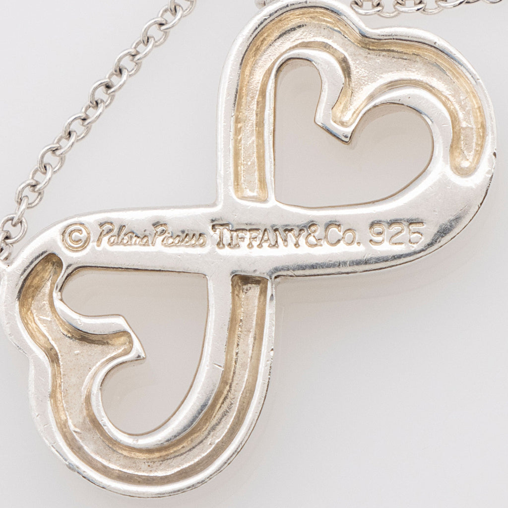 Tiffany & Co. Sterling Silver Double Loving Heart Necklace