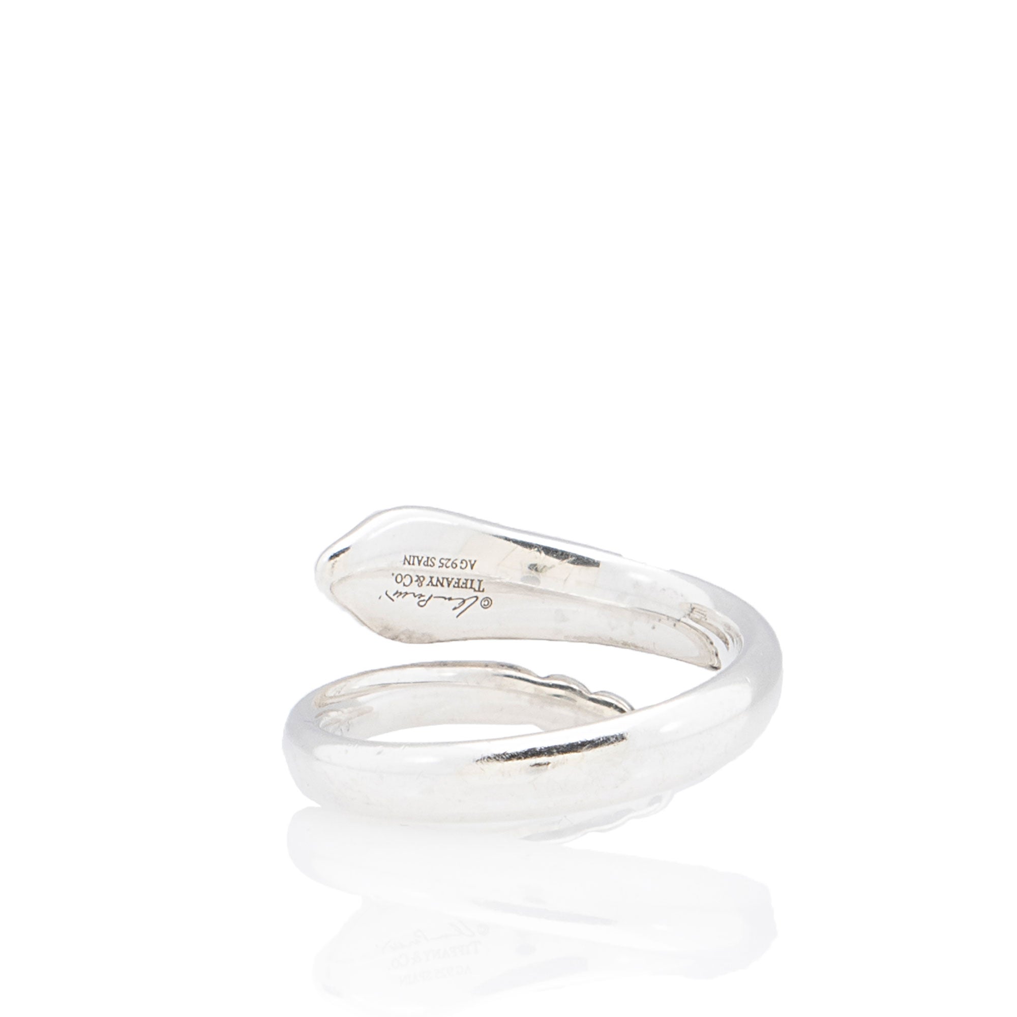 Tiffany & Co Elsa Peretti Sterling Silver Snake Ring - Size 6 1/2