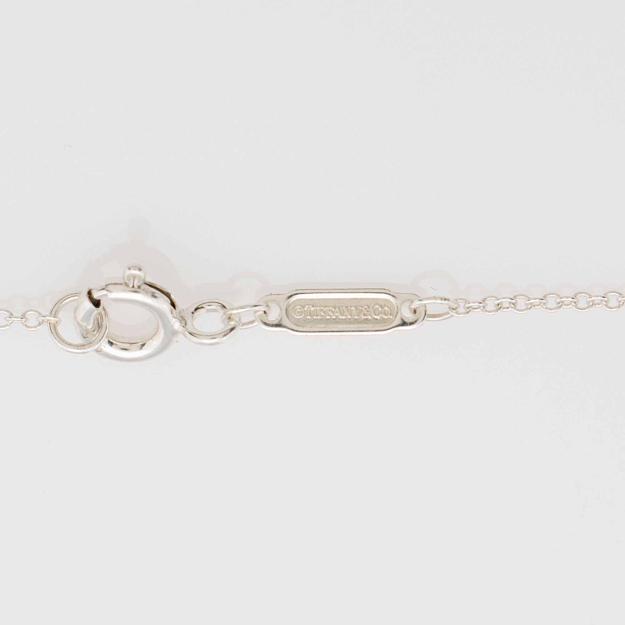 Tiffany & Co. Sterling Silver Enamel Return to Tiffany Double Heart Mini Necklace