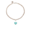 Tiffany & Co. Sterling Silver Enamel Return to Tiffany Heart Bead 4mm Bracelet