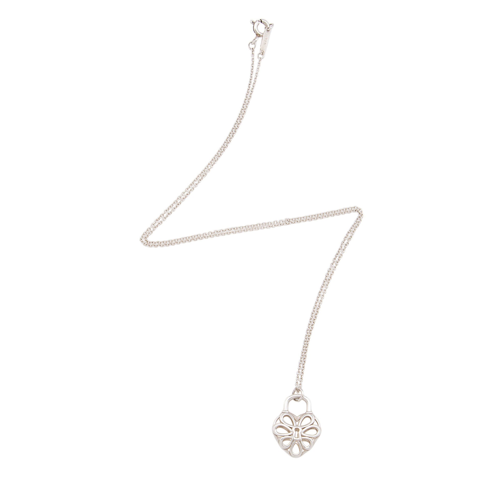 Tiffany & Co. Sterling Silver Filigree Heart Necklace