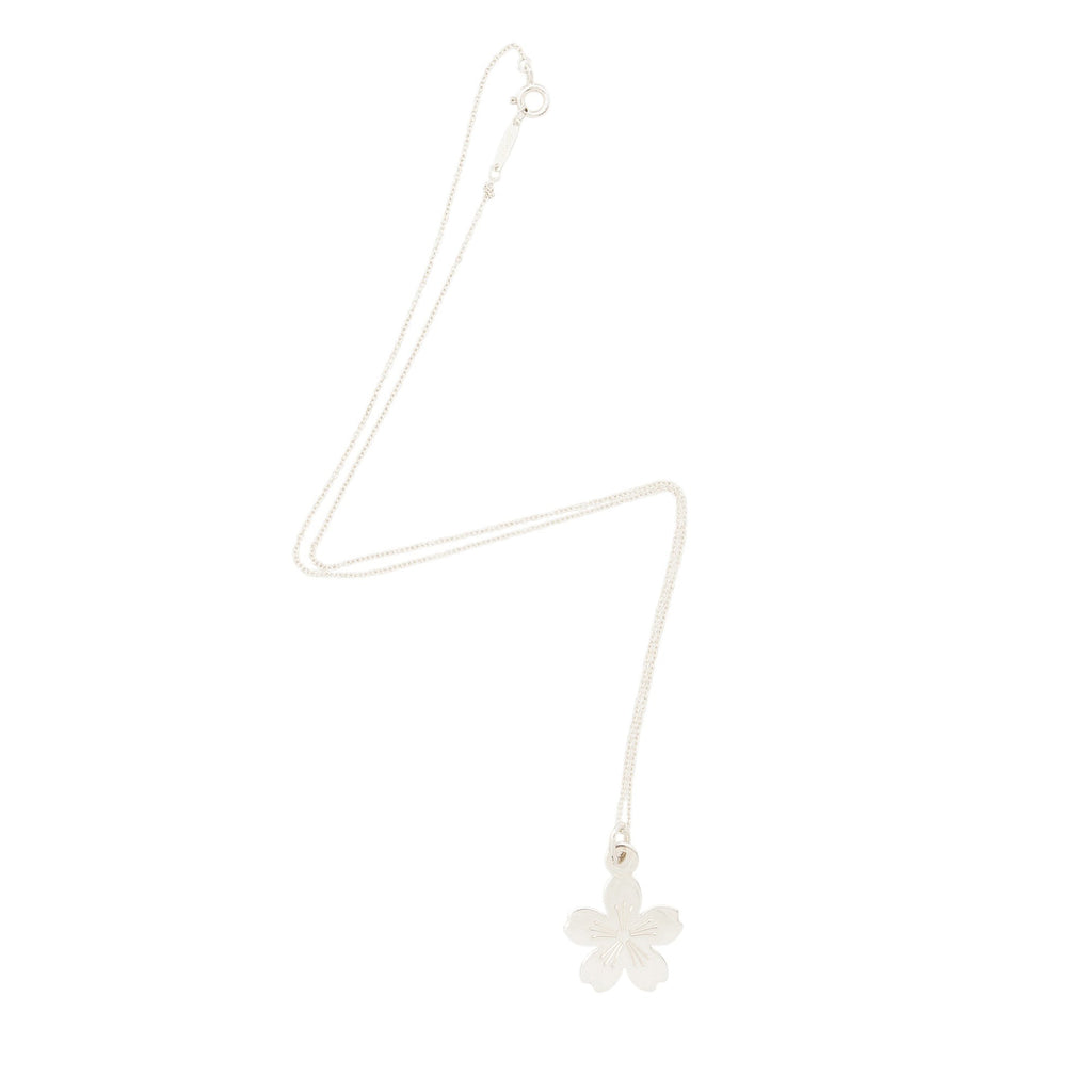 Tiffany & Co. Sterling Silver Go Women 2015 Sakura Cherry Blossom Necklace