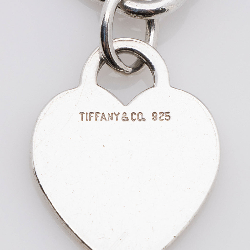 Tiffany & Co. Sterling Silver Heart Tag Charm Bracelet