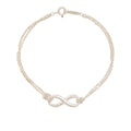 Tiffany & Co. Sterling Silver Infinity Double Chain Bracelet