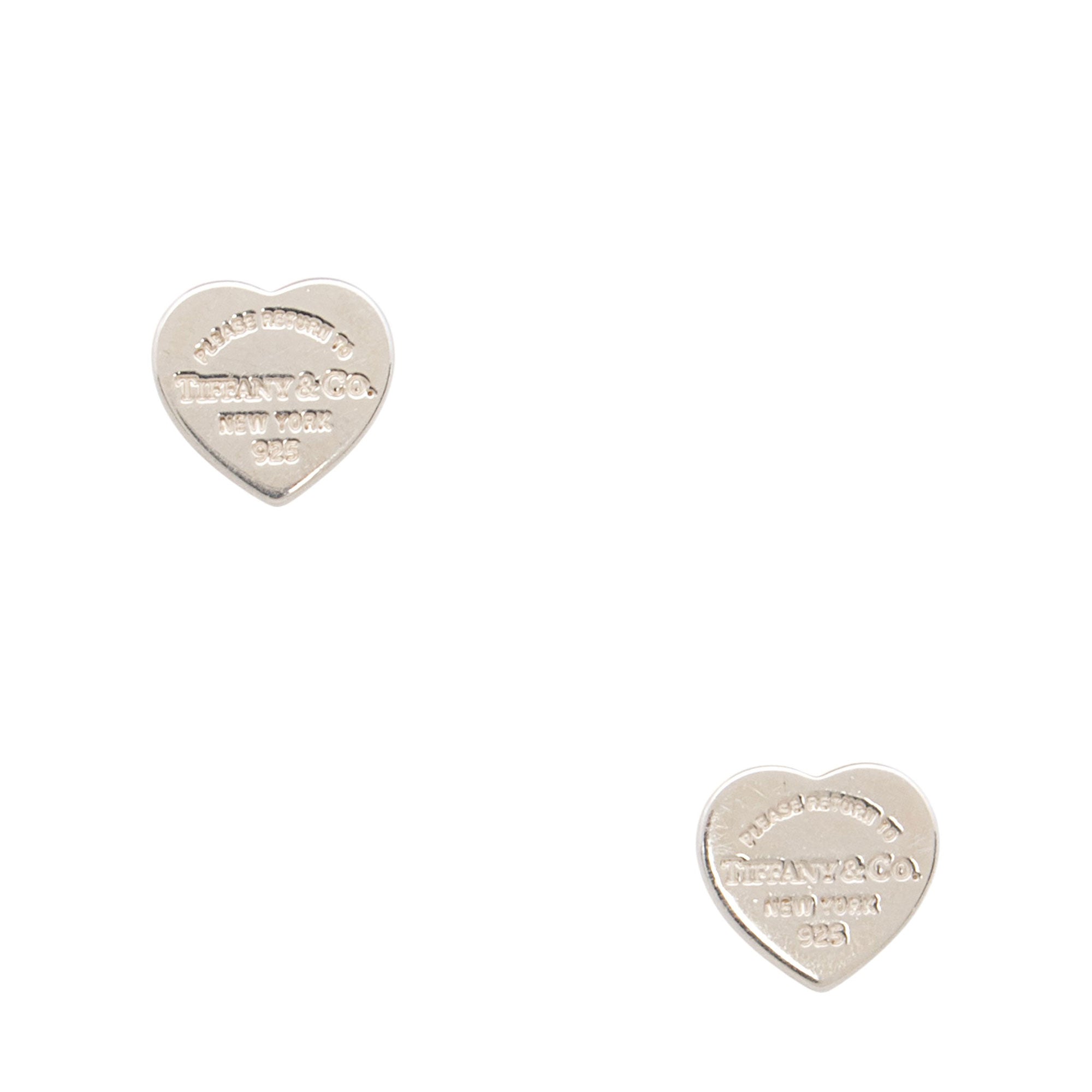 Tiffany & Co. Sterling Silver Return to Tiffany Mini Heart Stud Earrings
