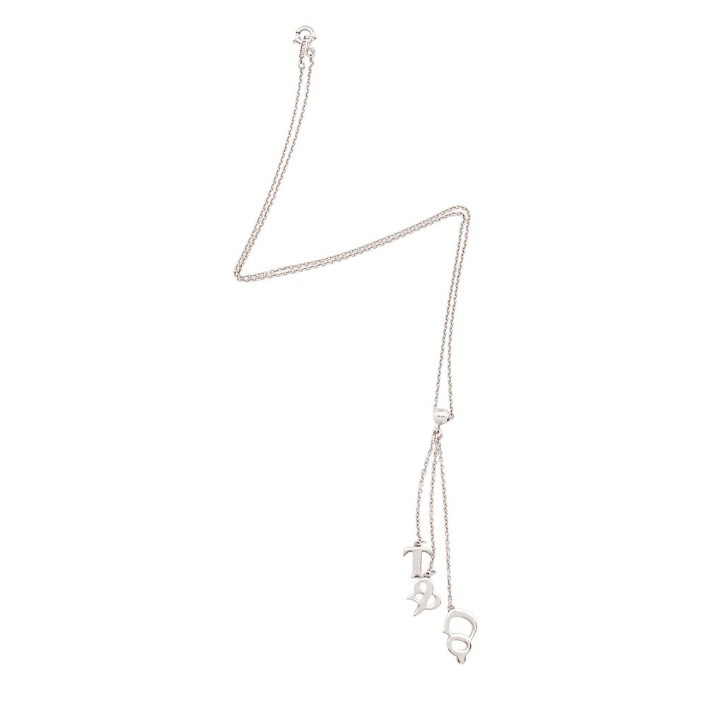 Tiffany & Co. Sterling Silver T. & Co. Letters Lariat Necklace