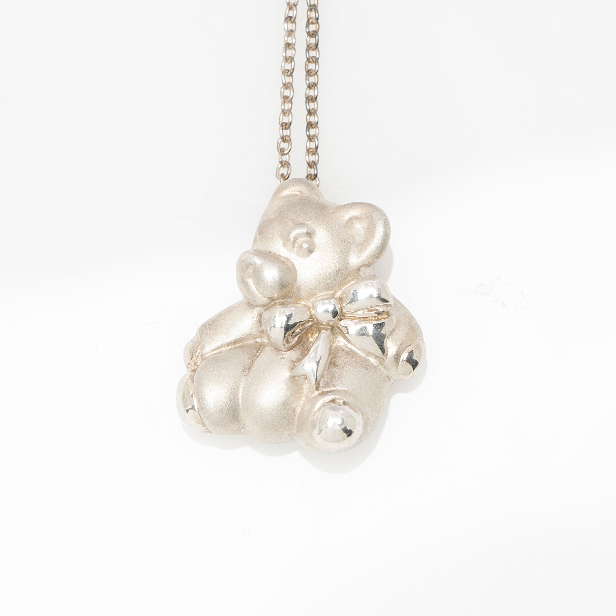 Tiffany & Co. Sterling Silver Teddy Bear Necklace