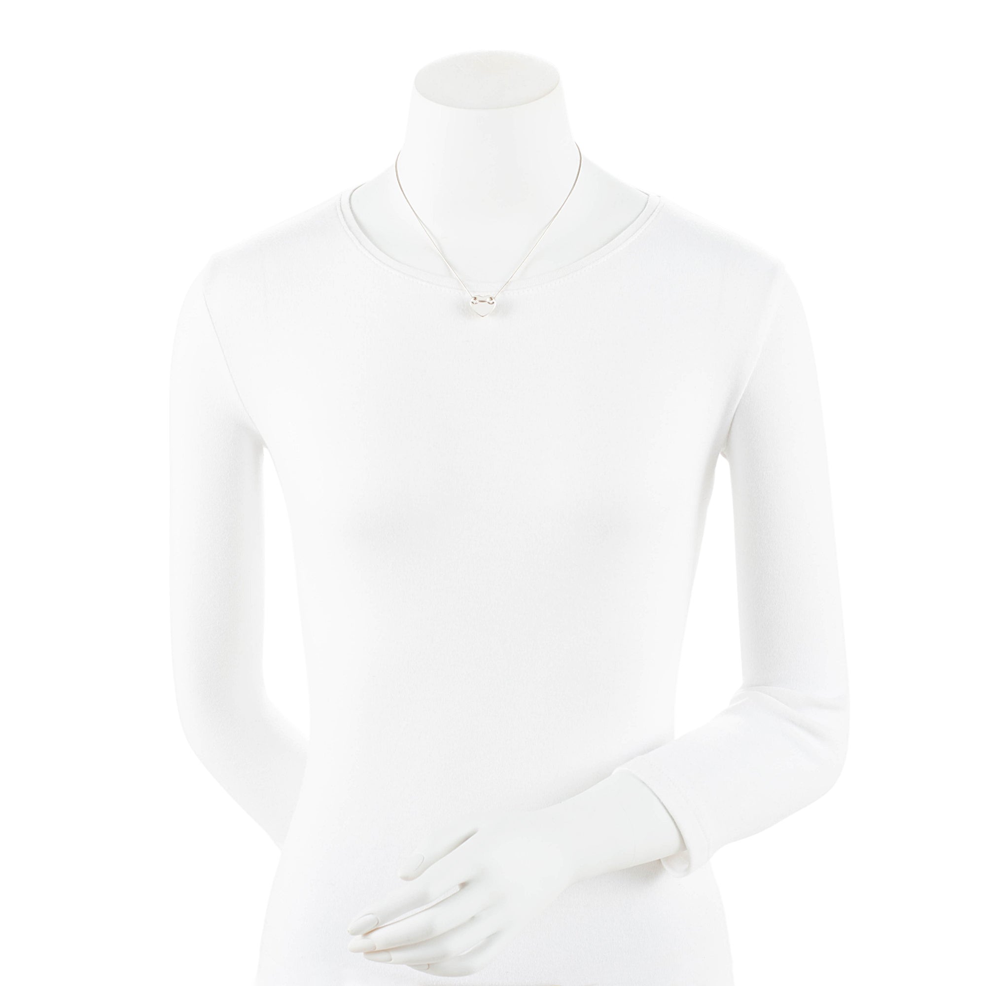 Tiffany & Co. Sterling Silver Threaded PiercedHeart Necklace