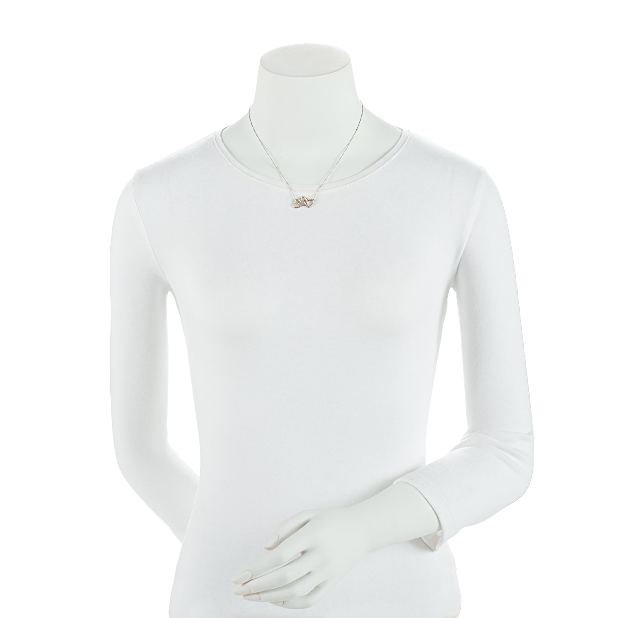 Tiffany & Co. Sterling Silver Triple Open Heart Necklace