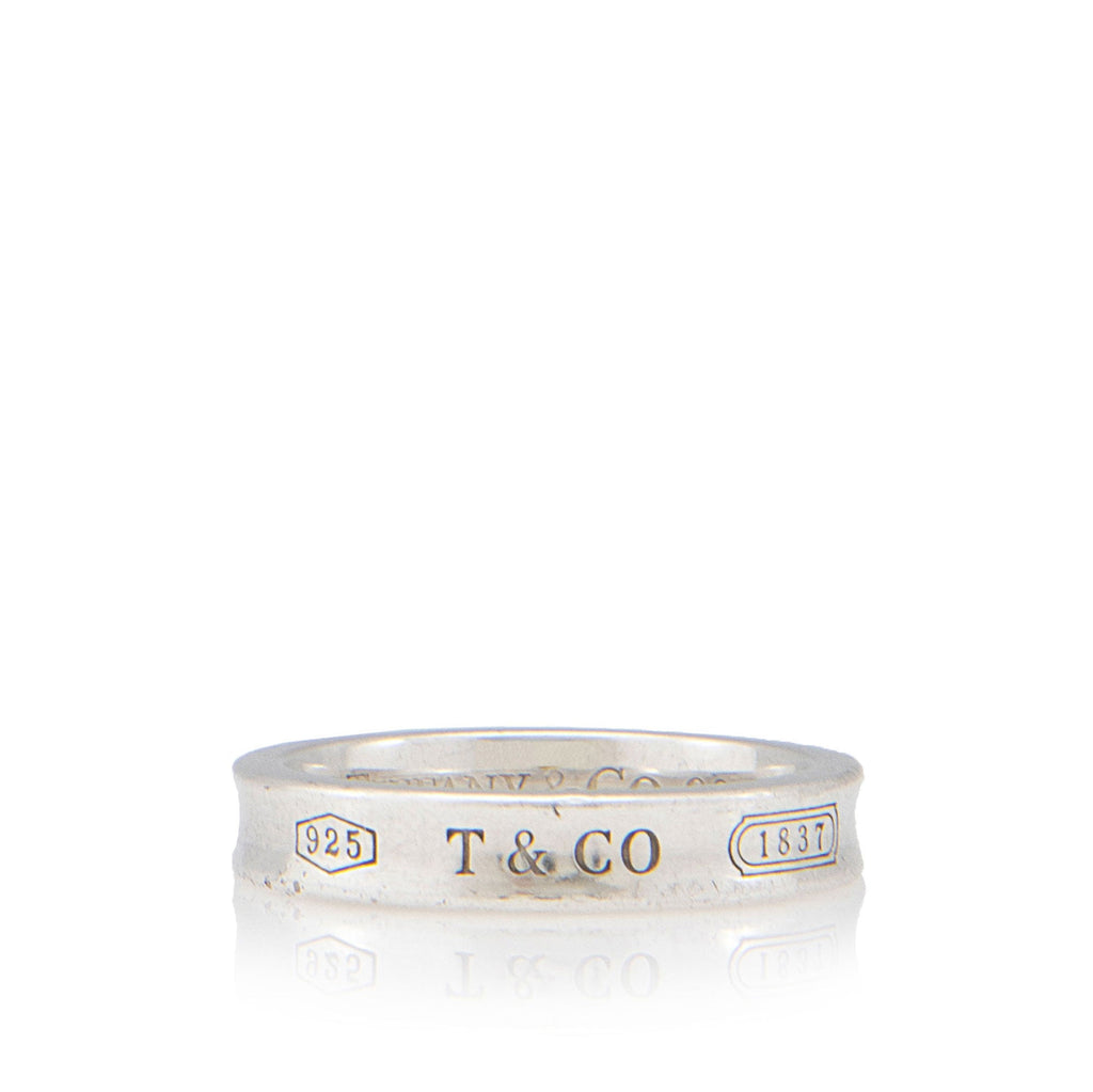 Tiffany & Co. Vintage Sterling Silver 1837 Narrow Ring - Size 7