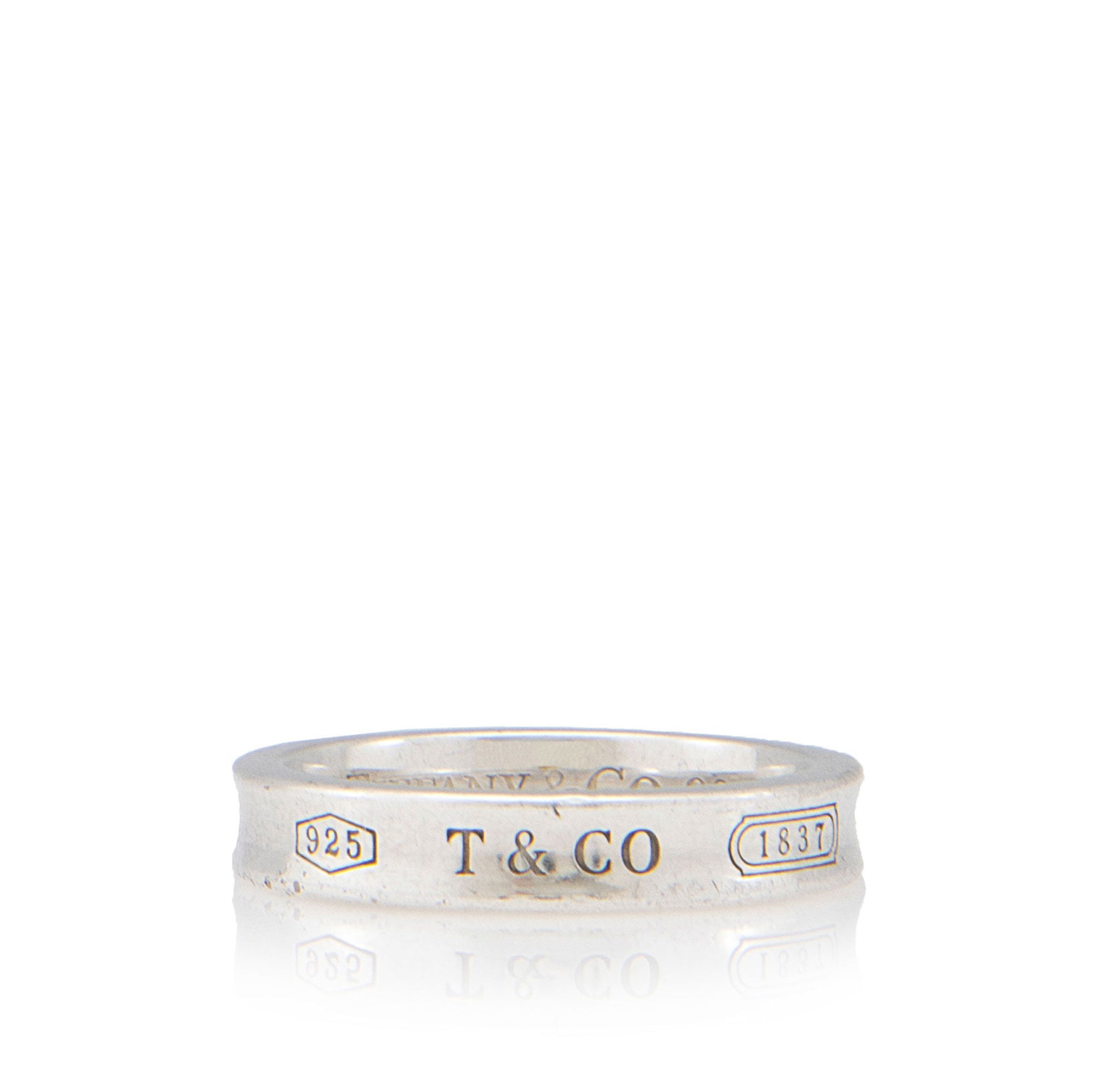 Tiffany & Co. Vintage Sterling Silver 1837 Narrow Ring - Size 7