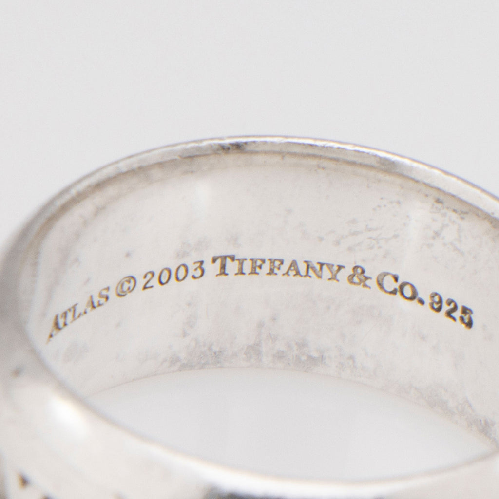 Tiffany & Co. Vintage Sterling Silver Wide Atlas Ring - Size 7 3/4