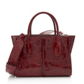Tod's Croc Embossed Leather Holly Small Tote