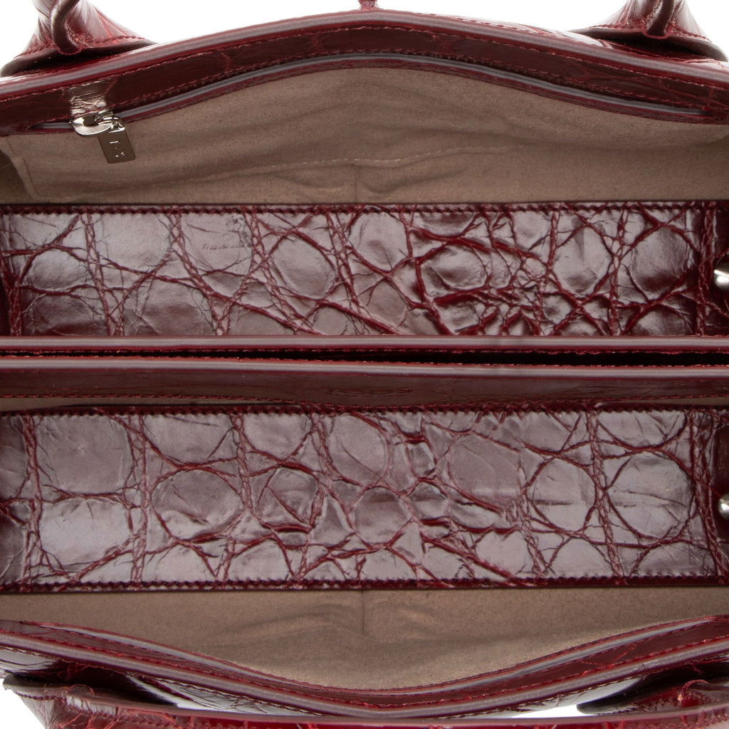 Tod's Croc Embossed Leather Holly Small Tote