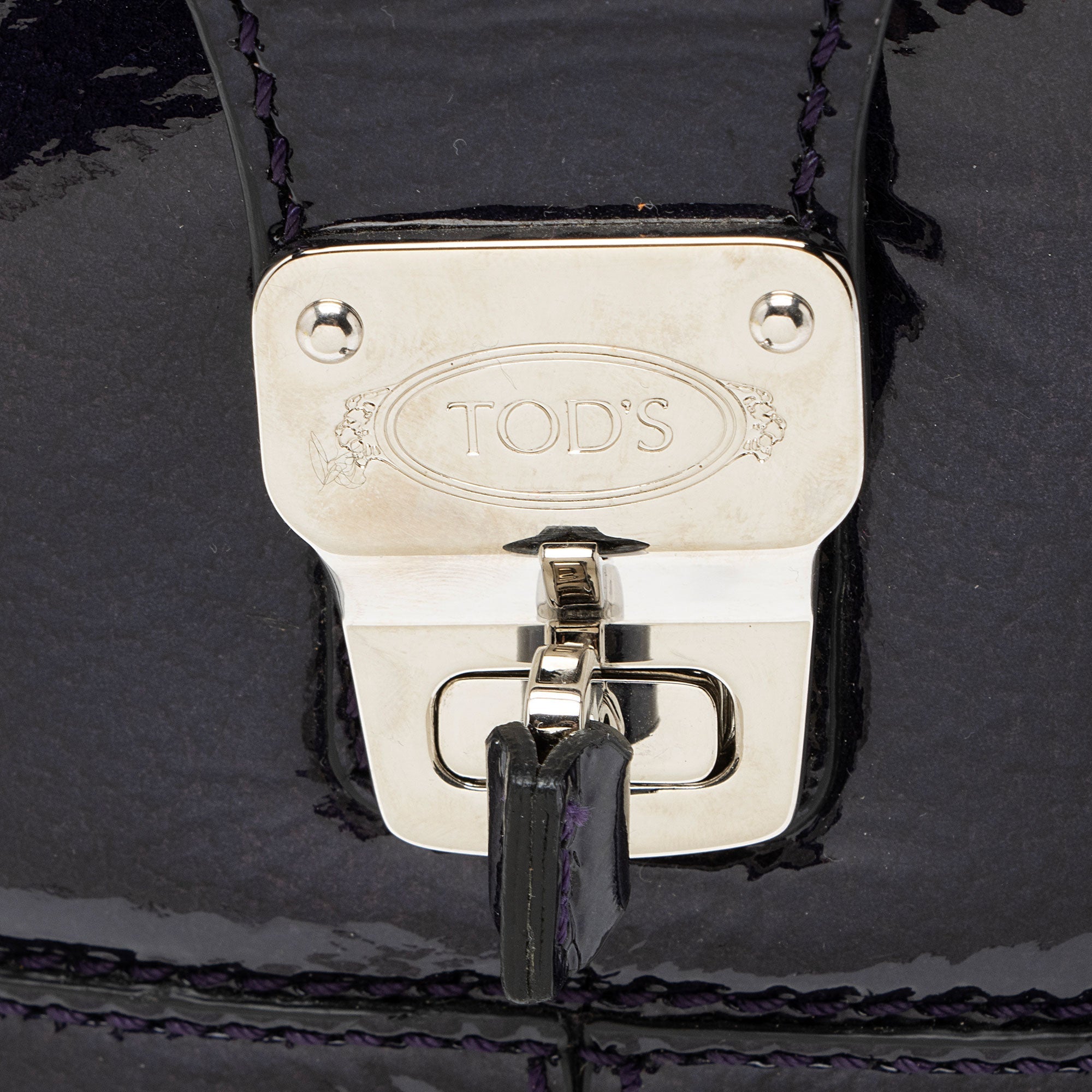Tod's Patent Leather D-Styling Bauletto Small Satchel