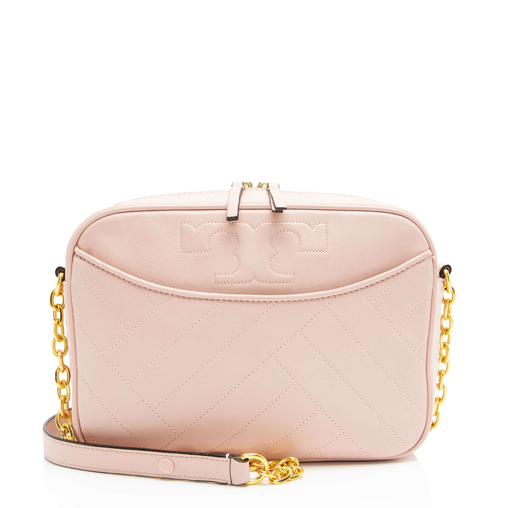 Tory Burch Chevron Leather Alexa Stitch Camera Bag