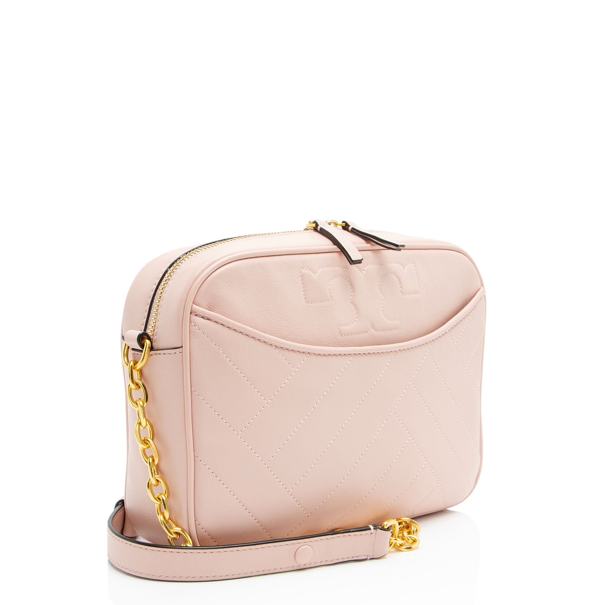 Tory Burch Chevron Leather Alexa Stitch Camera Bag