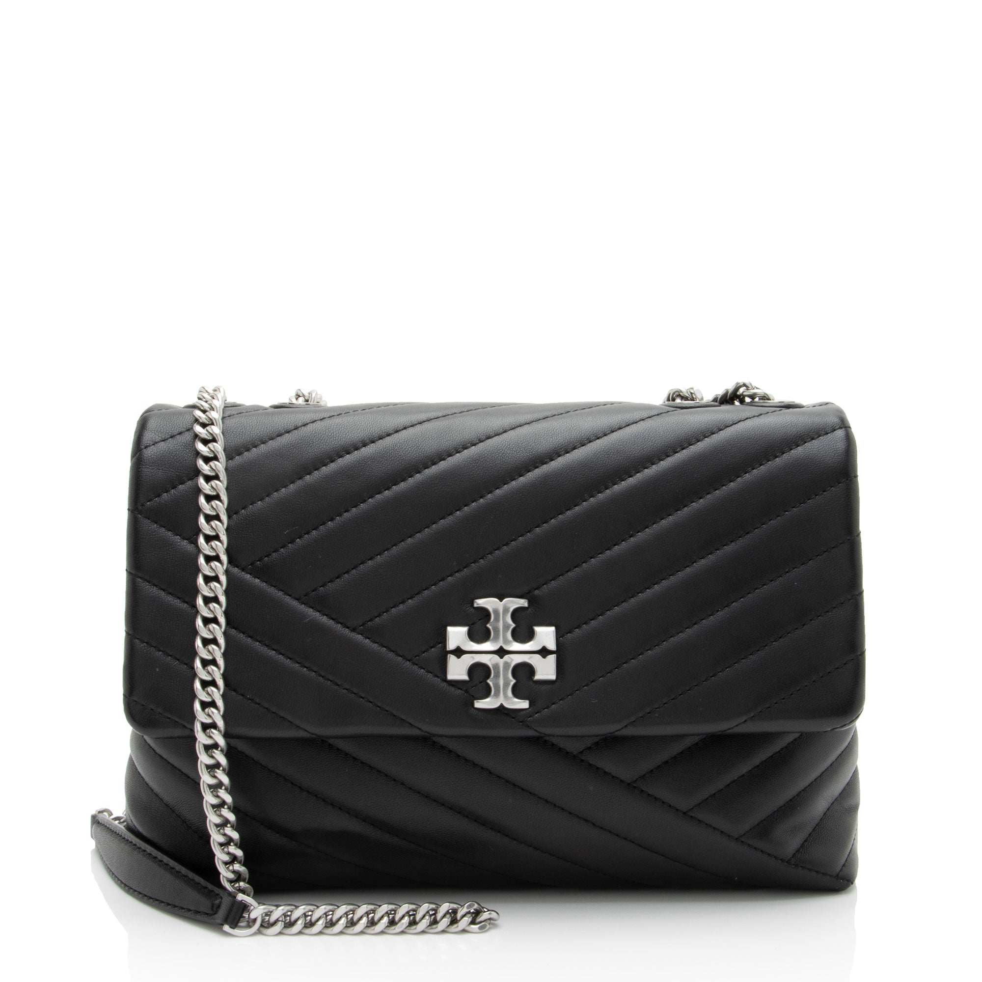 Tory Burch Chevron Leather Kira Large Shoulder Bag