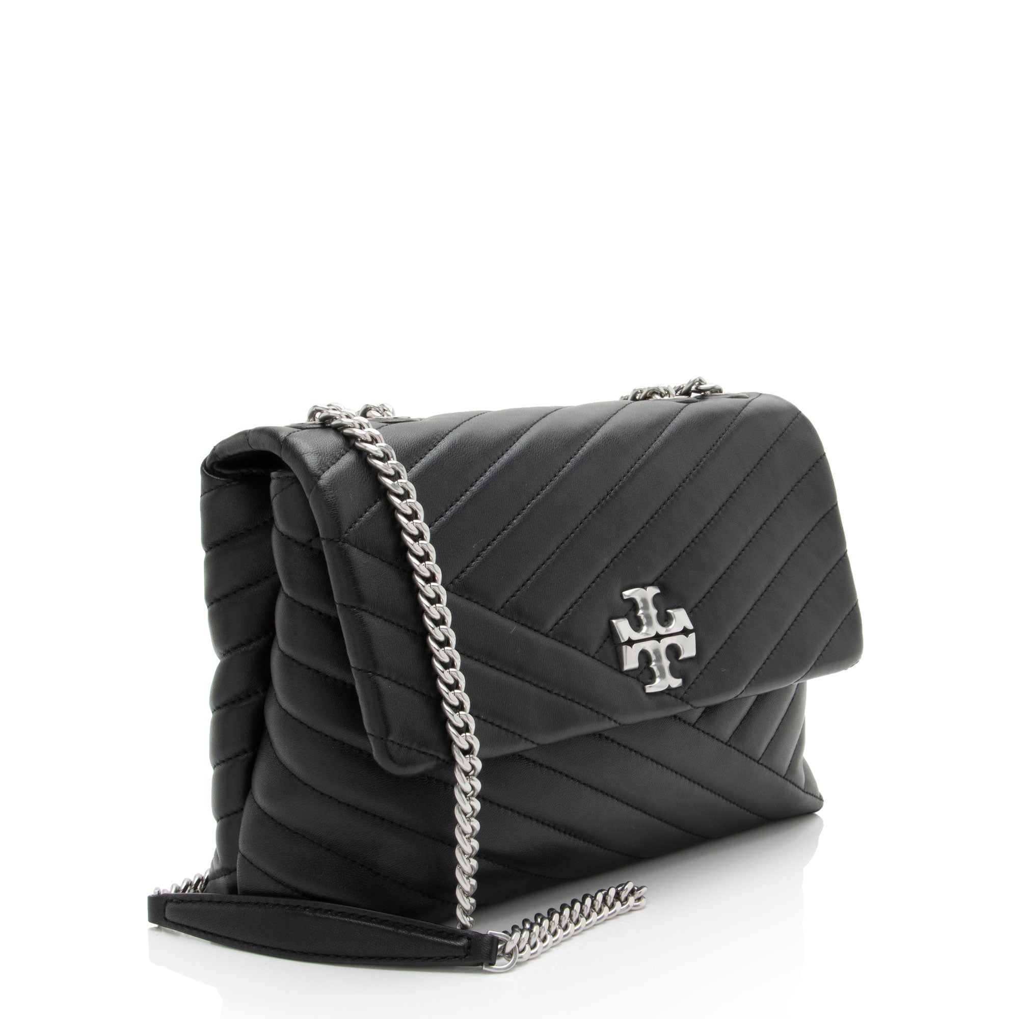 Tory Burch Chevron Leather Kira Large Shoulder Bag
