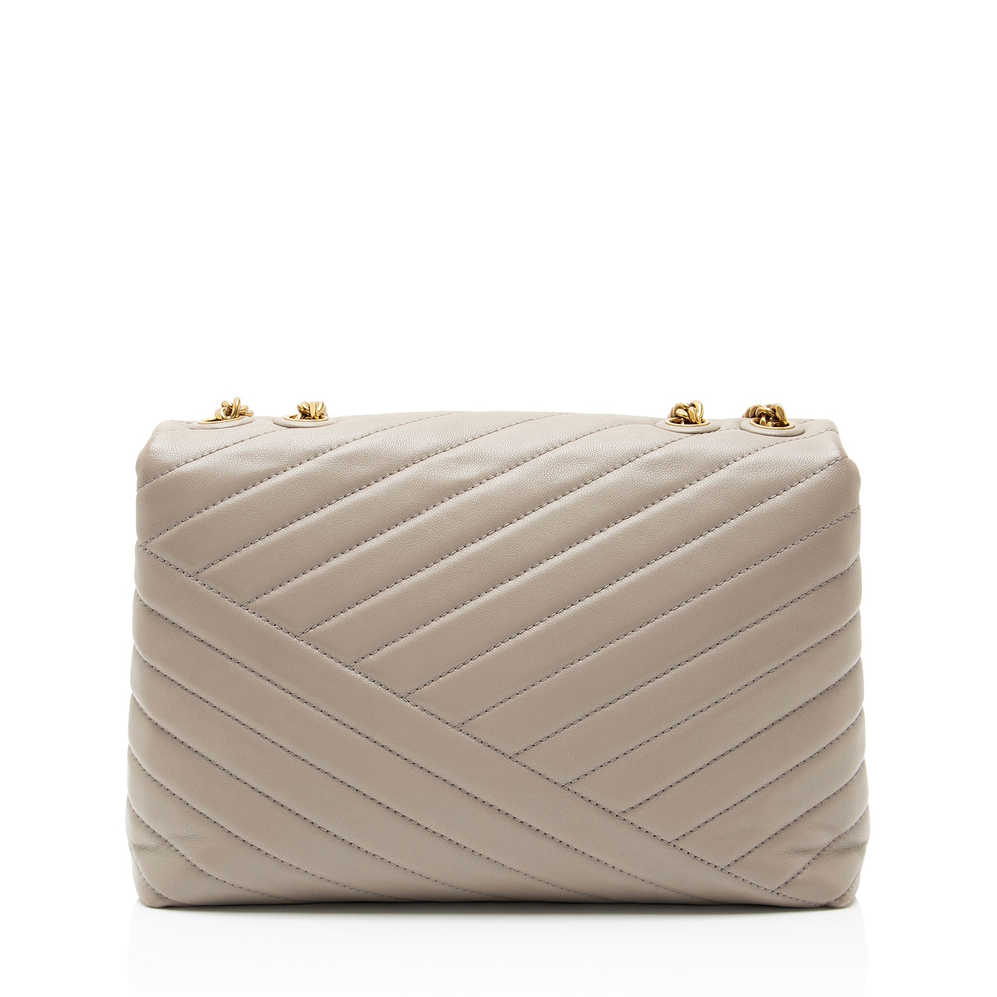 Tory Burch Chevron Leather Kira Large Shoulder Bag