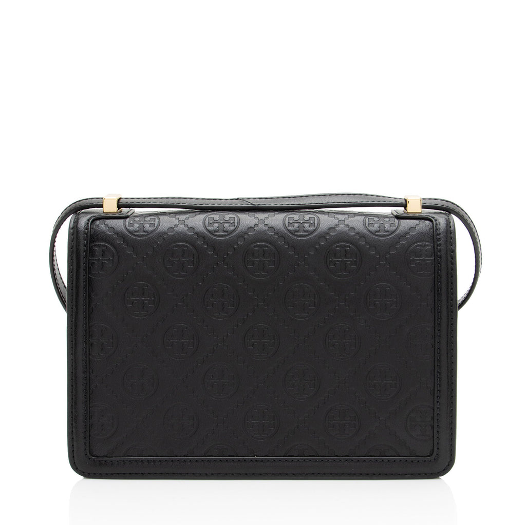 Tory Burch Embossed Leather T Monogram Shoulder Bag