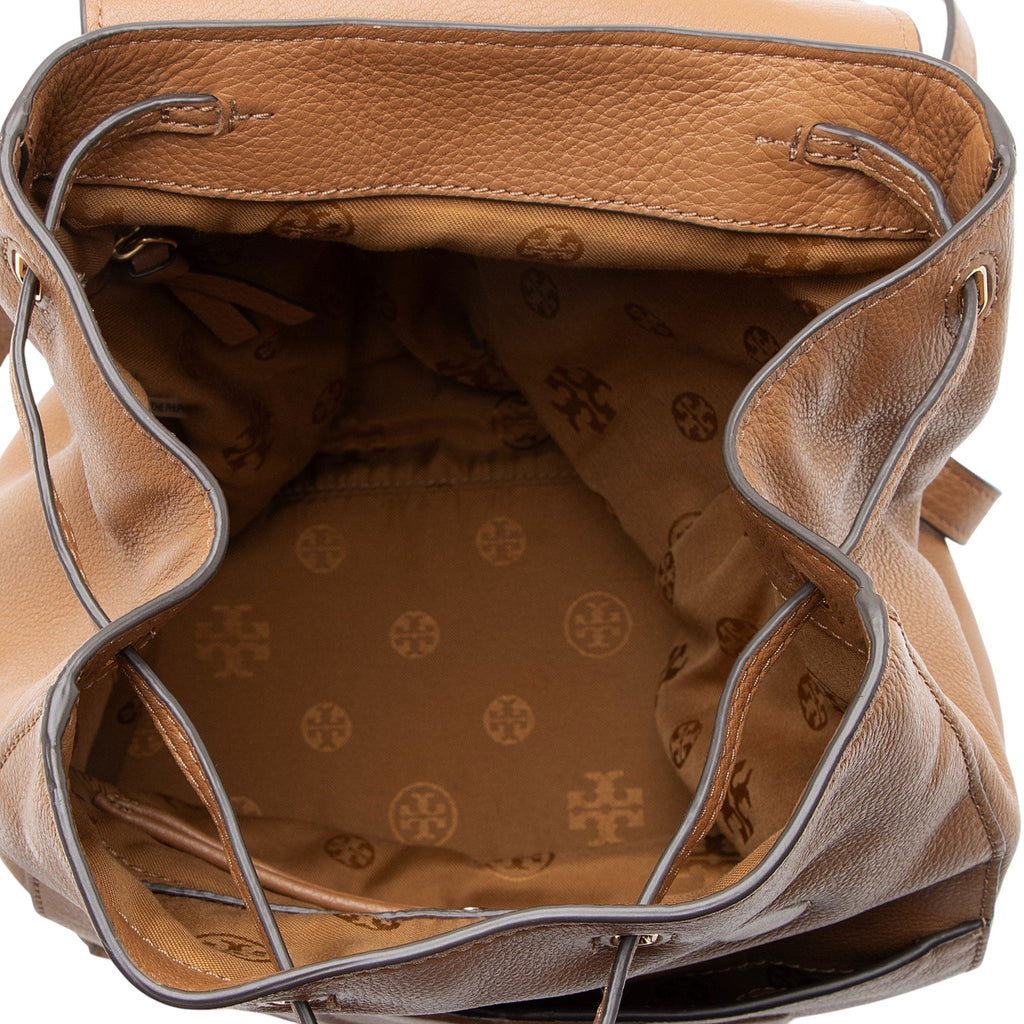 Tory Burch Leather Bombe T Flap Backpack