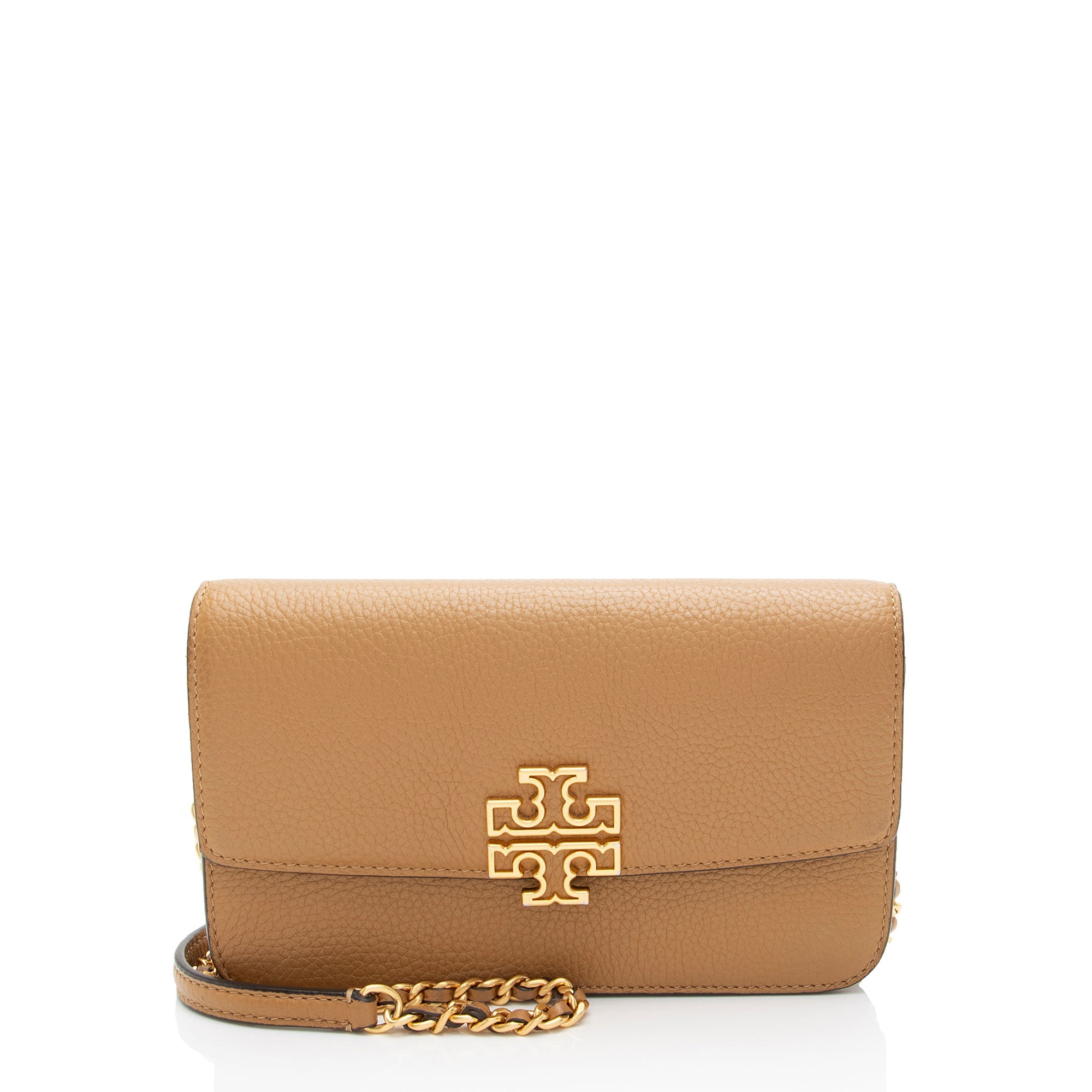 Tory Burch Leather Britten Wallet on Chain
