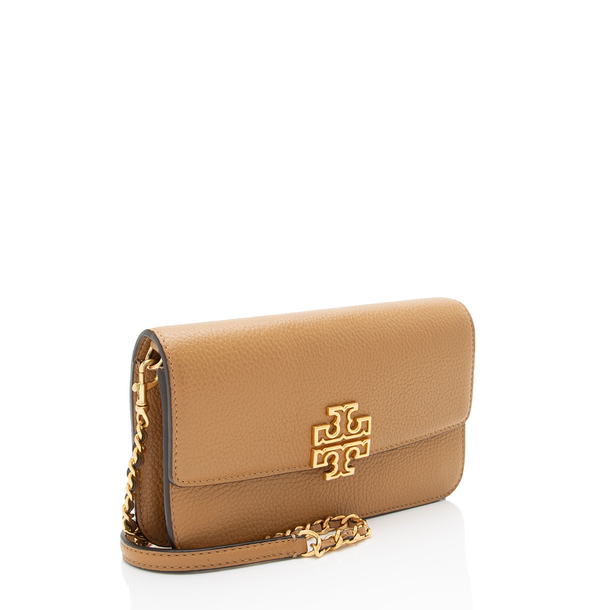 Tory Burch Leather Britten Wallet on Chain