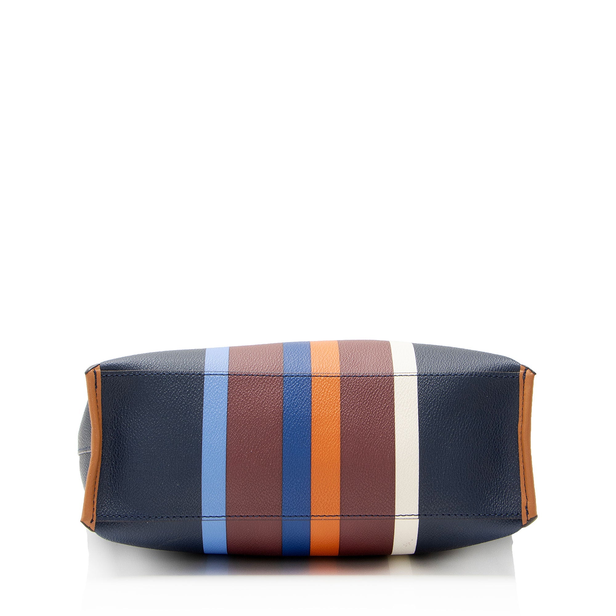 Tory Burch Leather Striped Kerrington Shopper Tote
