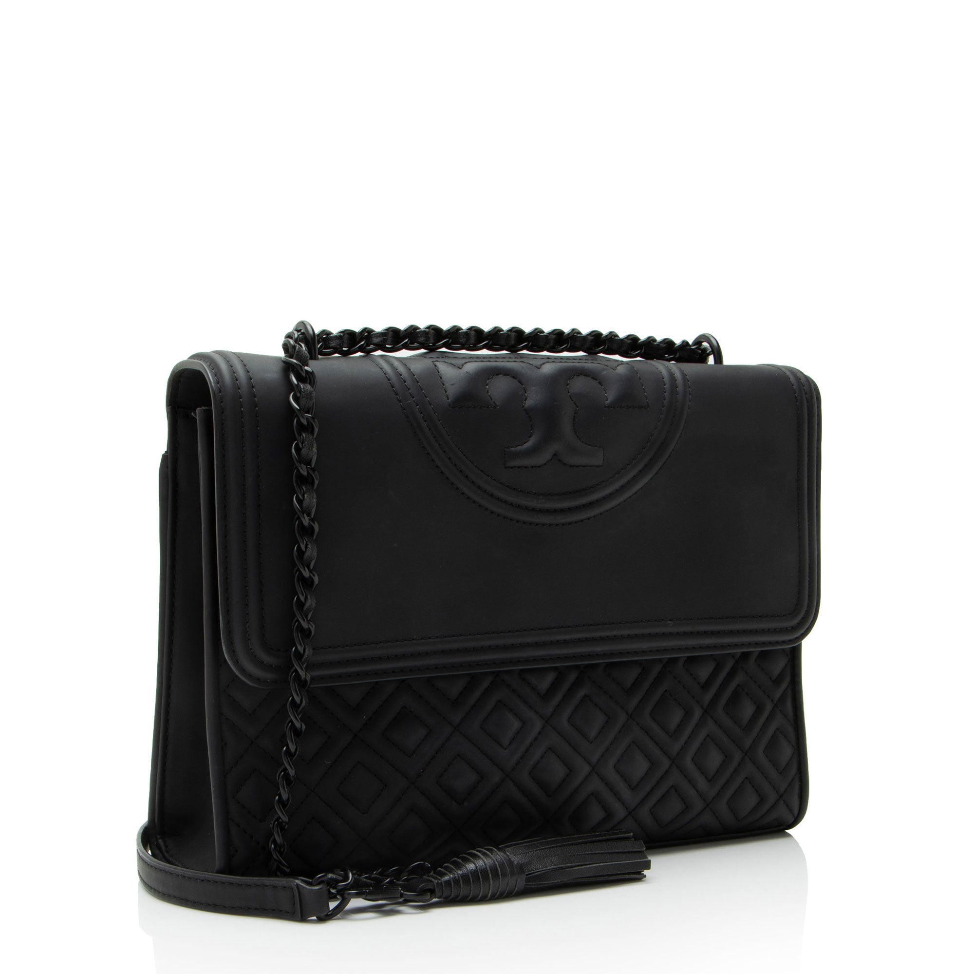 Tory Burch Matte Leather Fleming Medium Shoulder Bag