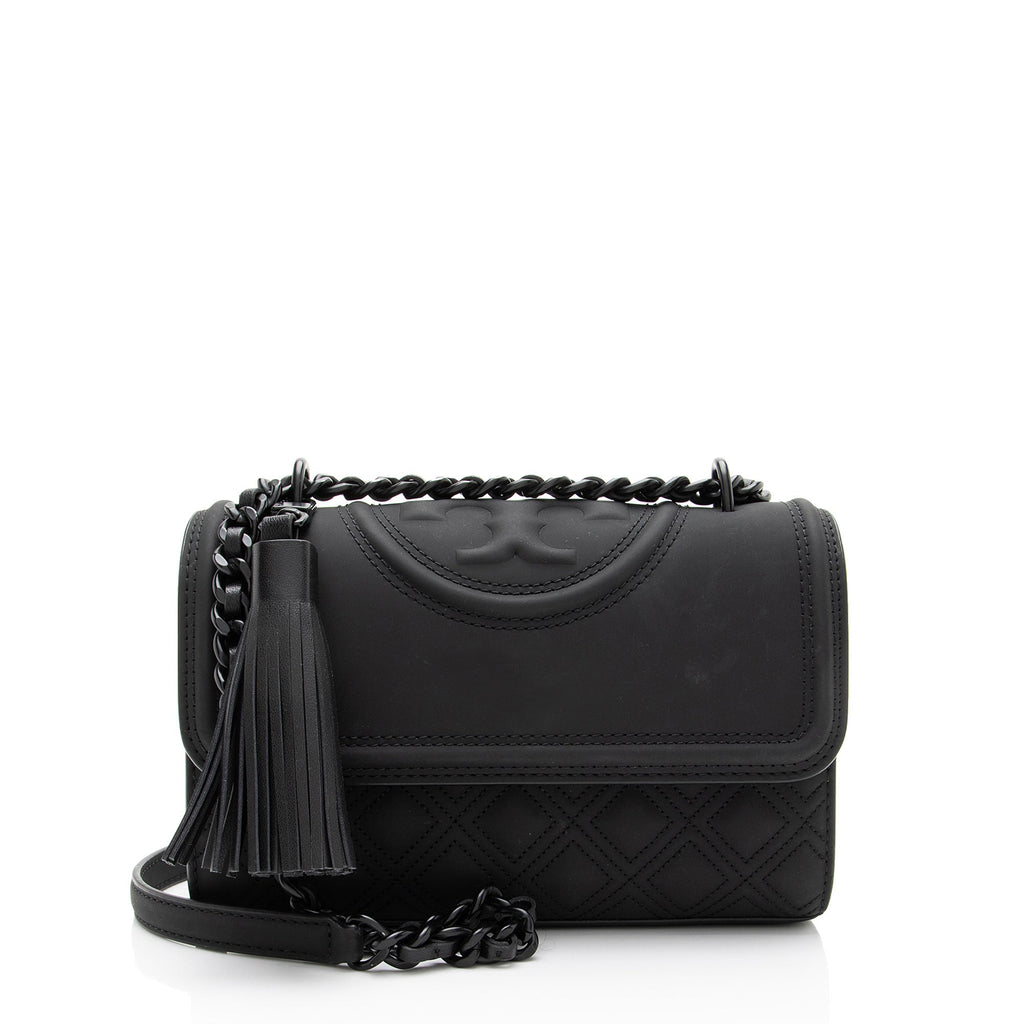 Tory Burch Matte Leather Fleming Small Shoulder Bag