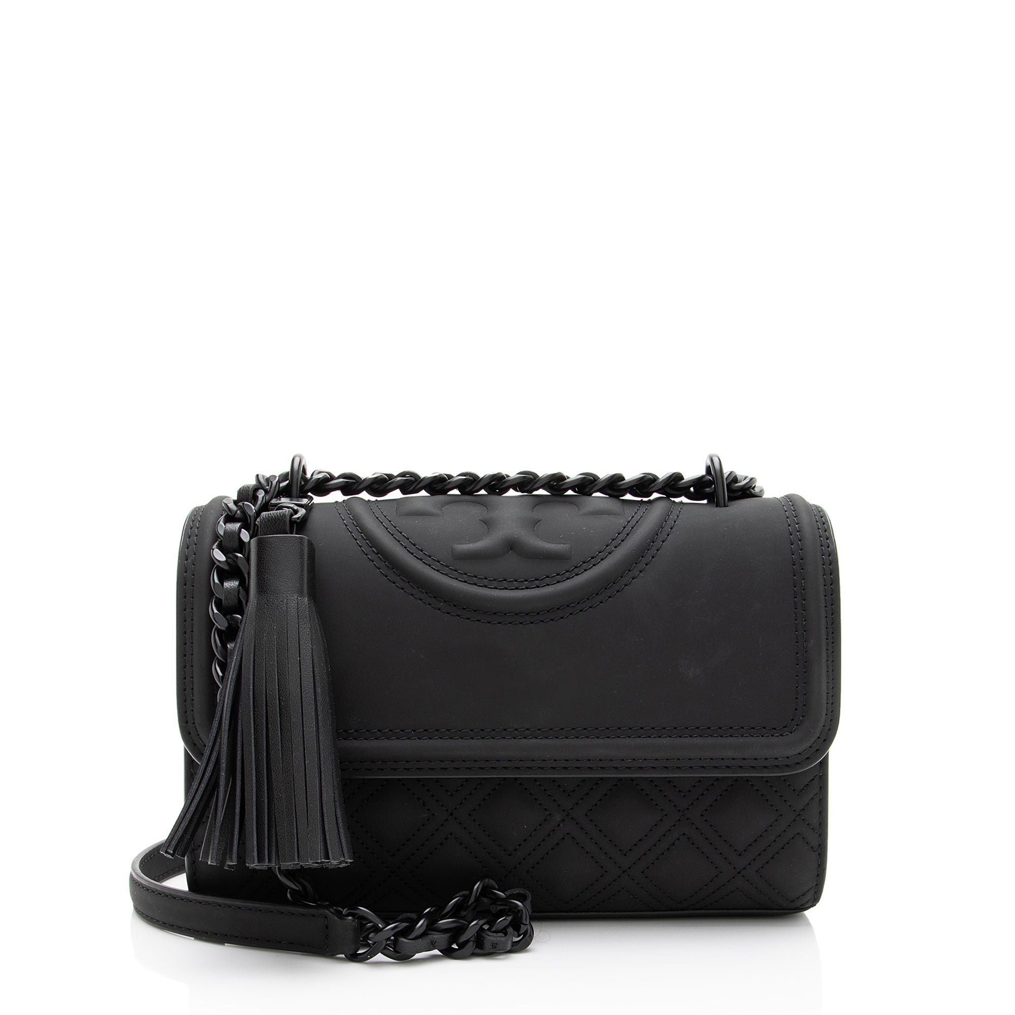 Tory Burch Matte Leather Fleming Small Shoulder Bag