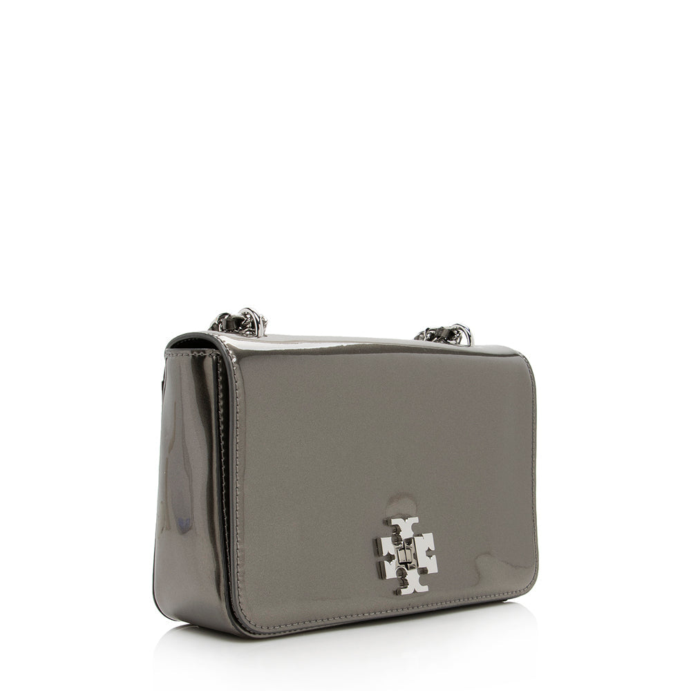 Tory Burch Metallic Patent Leather Mercer Shoulder Bag (SHF-16301)