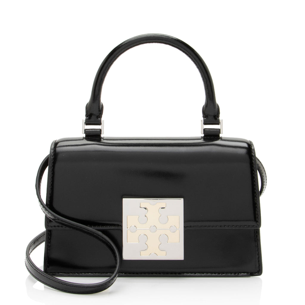 Tory Burch Patent Leather Bon Bon Mini Top Handle