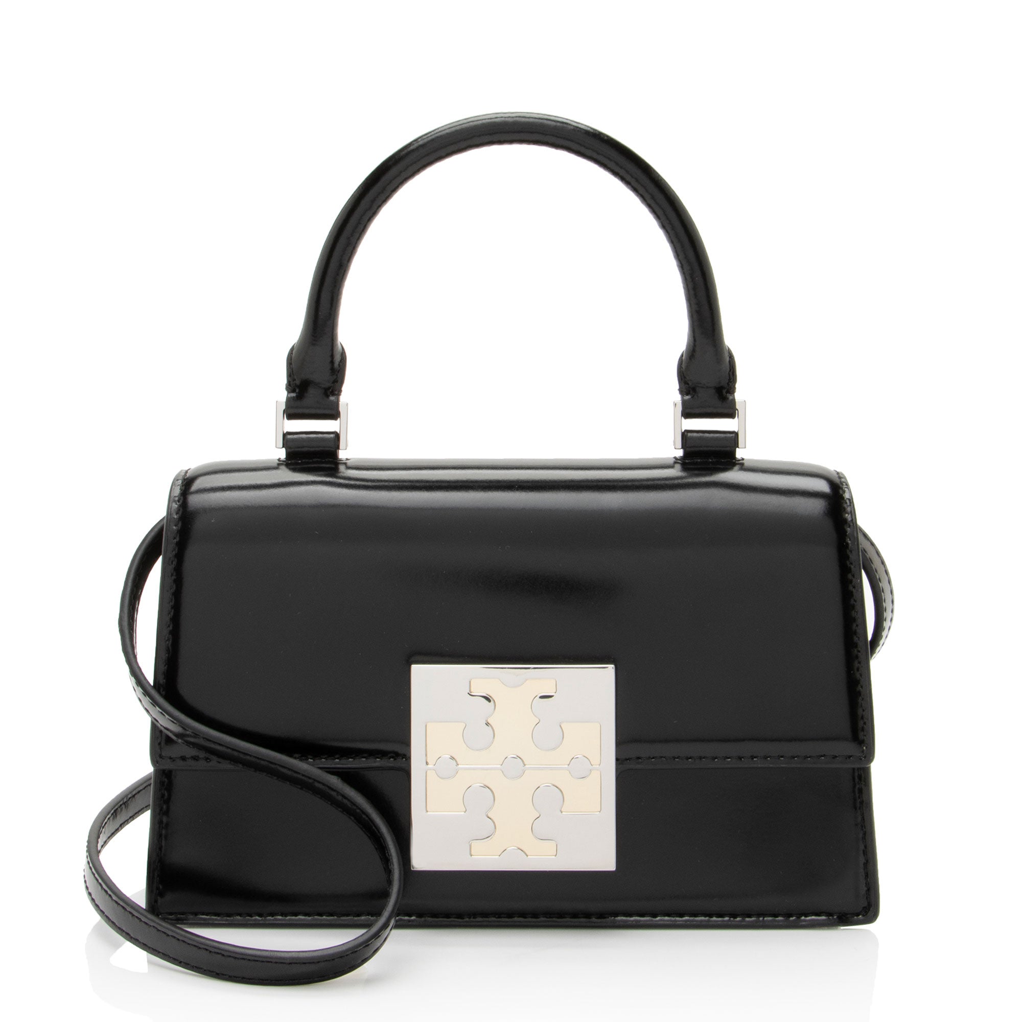 Tory Burch Patent Leather Bon Bon Mini Top Handle
