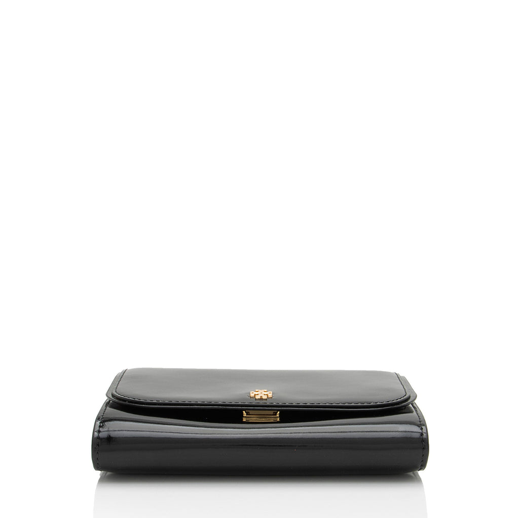 Tory Burch Patent Leather Emerson Wallet on Chain