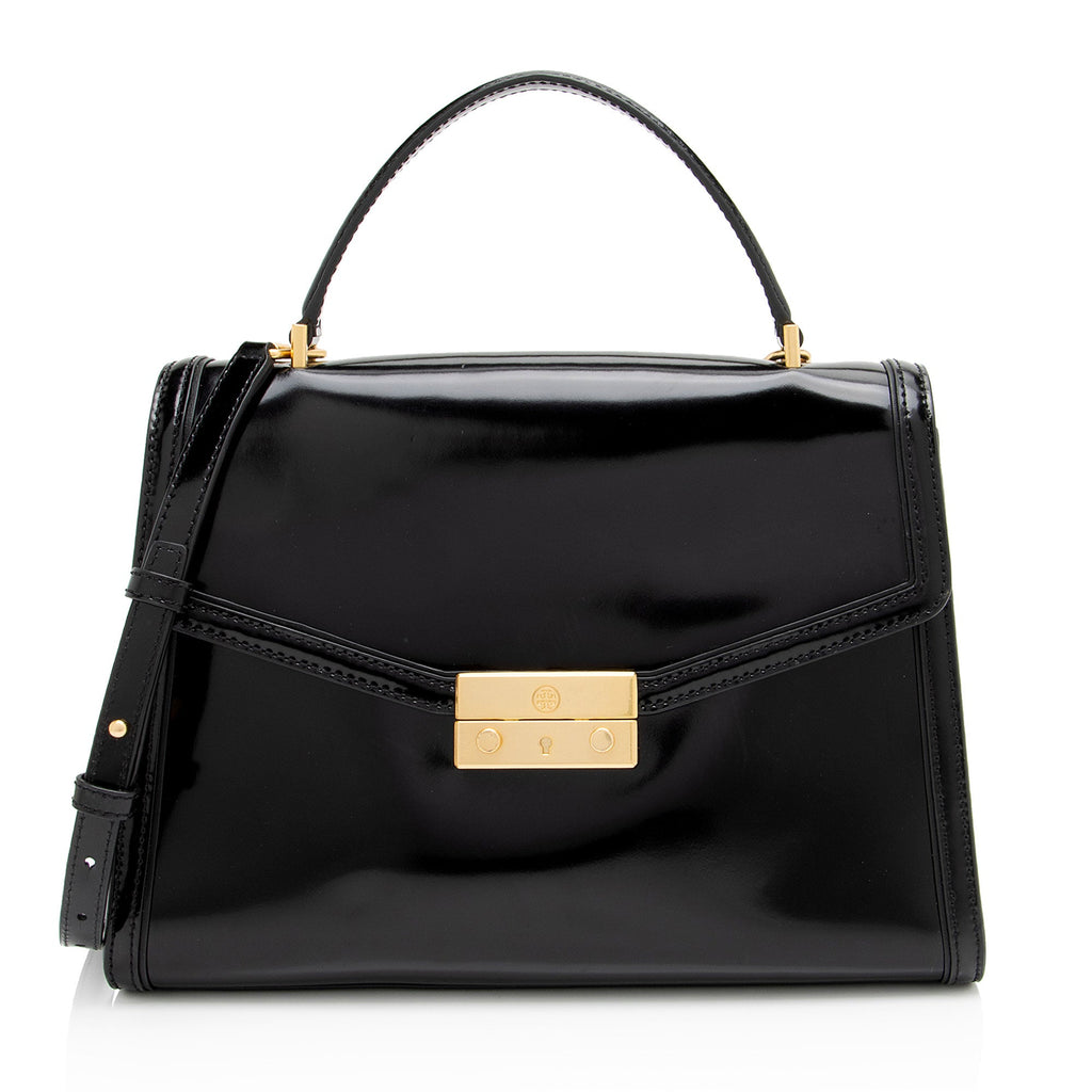 Tory Burch Patent Leather Juliette Top Handle