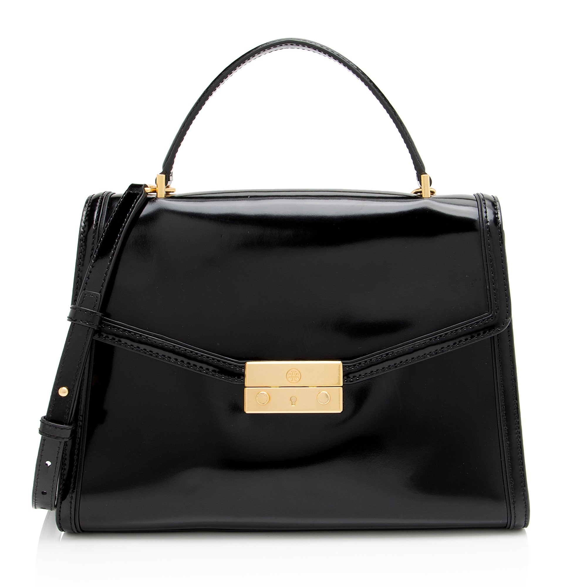 Tory Burch Patent Leather Juliette Top Handle