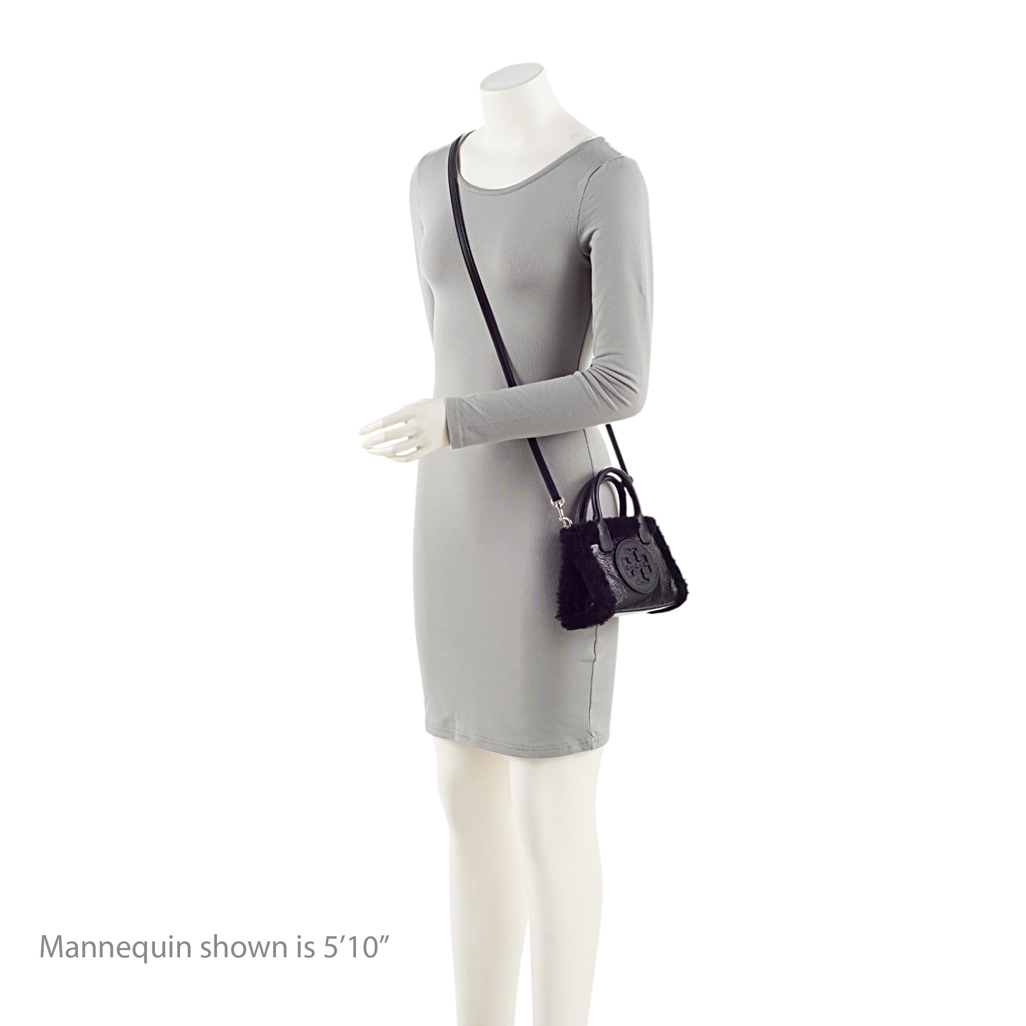Tory Burch Patent Leather Shearling Ella Mini Tote