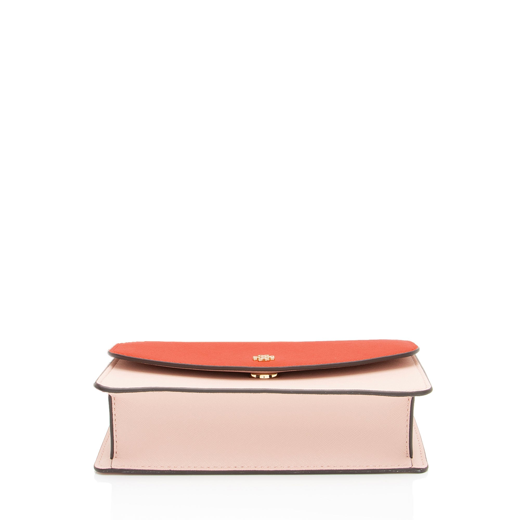 Tory Burch Saffiano Leather Color Block Emerson Shoulder Bag