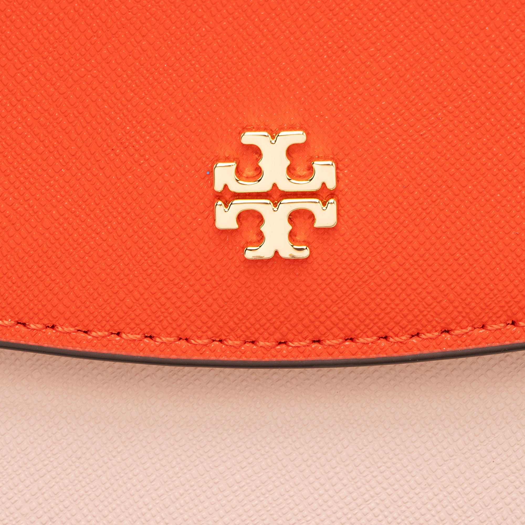 Tory Burch Saffiano Leather Color Block Emerson Shoulder Bag